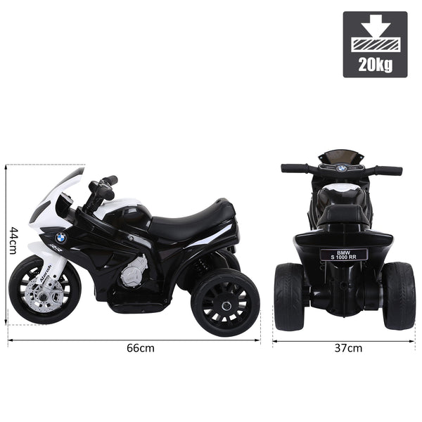 electric motorcycle for children Max. 20kg with BMW license, 6V black and white battery