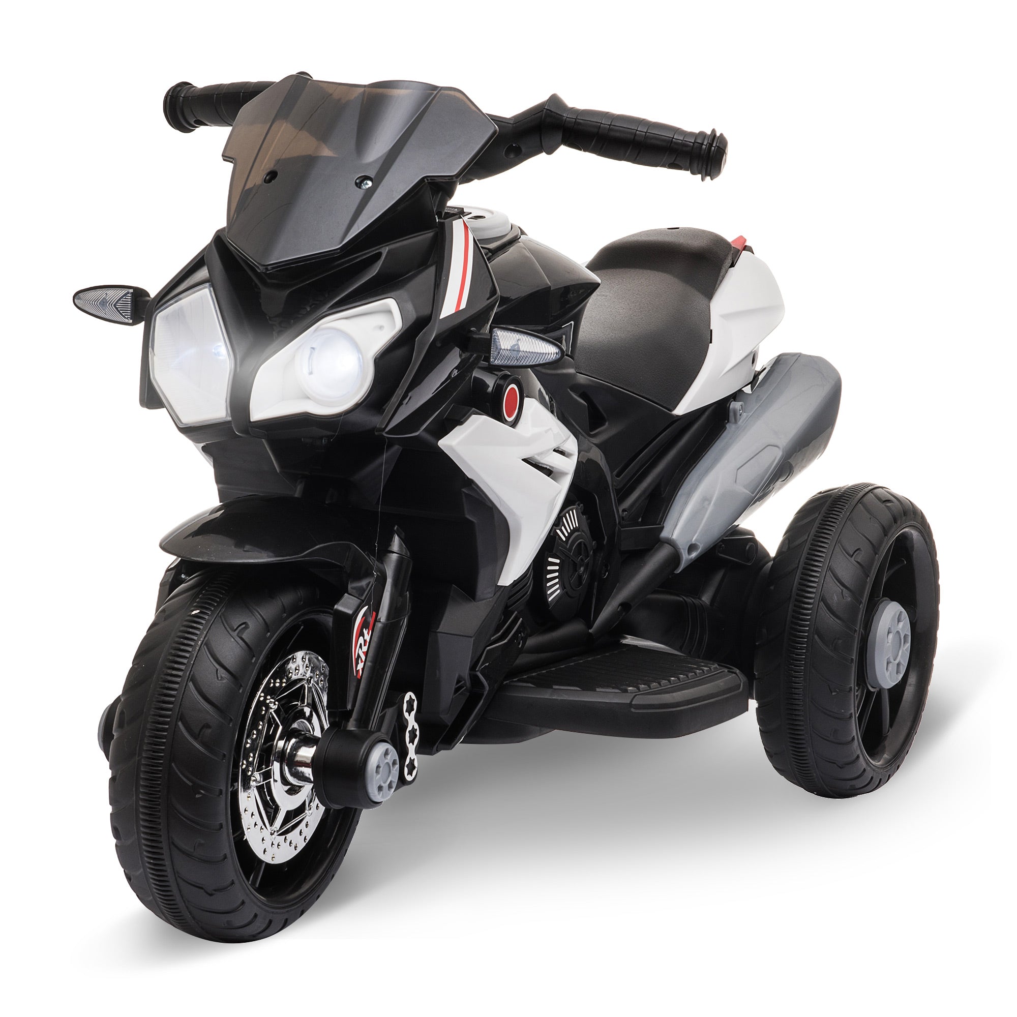 Electric Motorcycle for Children 3-5 Years Max. 25kg with Lights, Music, 6V Battery and 3km/h Speed, 86cm x 42cm x 52cm Black
