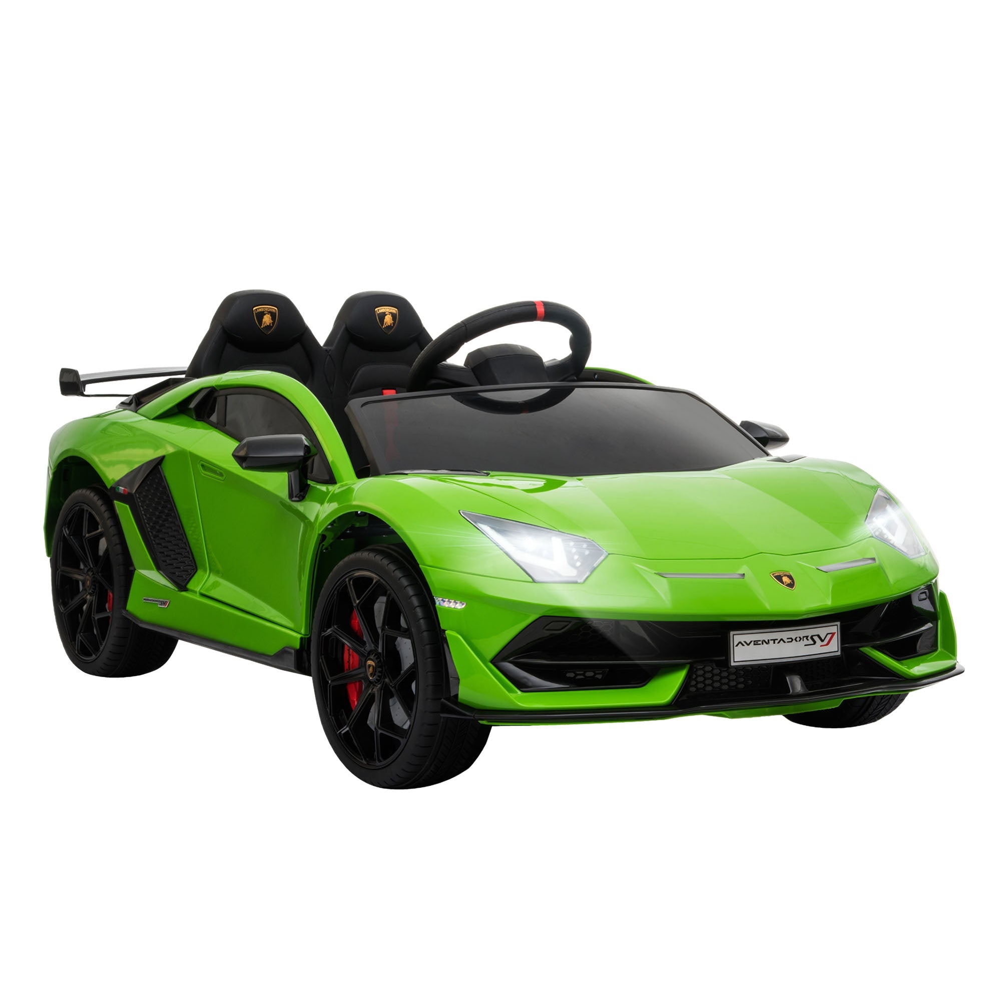 Electric Car for Children with Remote Control Lamborghini Aventador Brand, Ages 3-8 Years, Green