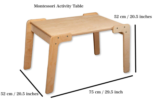 Montessori Style Classic Wooden table & chair set
