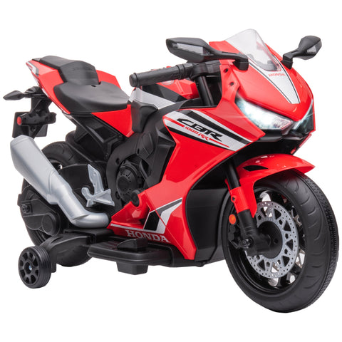 Honda Licensed Electric Motorcycle for Kids, 6V Rechargeable Battery, 3km/h Speed, Red