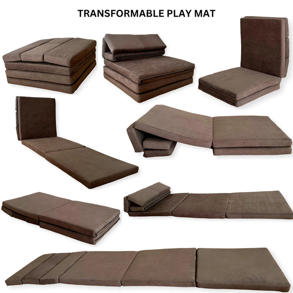 Transformable Kids Play Mat and Couch - Multipurpose Baby Play Mat and Kids Couch