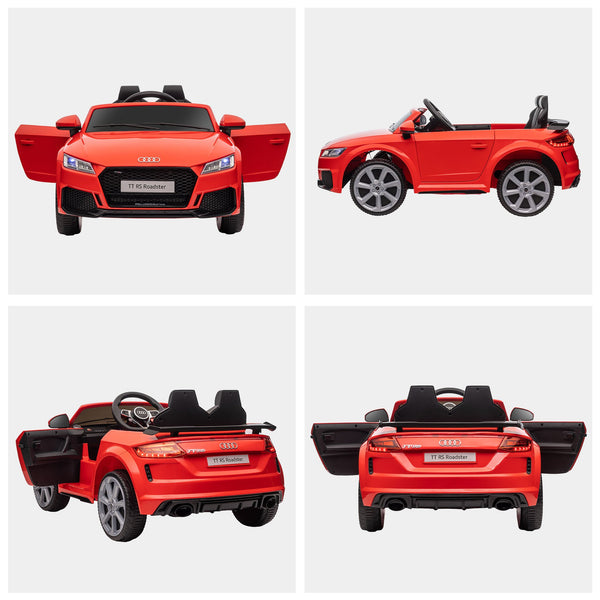Electric Car for Children 3-5 Years Licensed AUDI TT with Remote Control and LED Headlights, 102x60x44 cm, Red