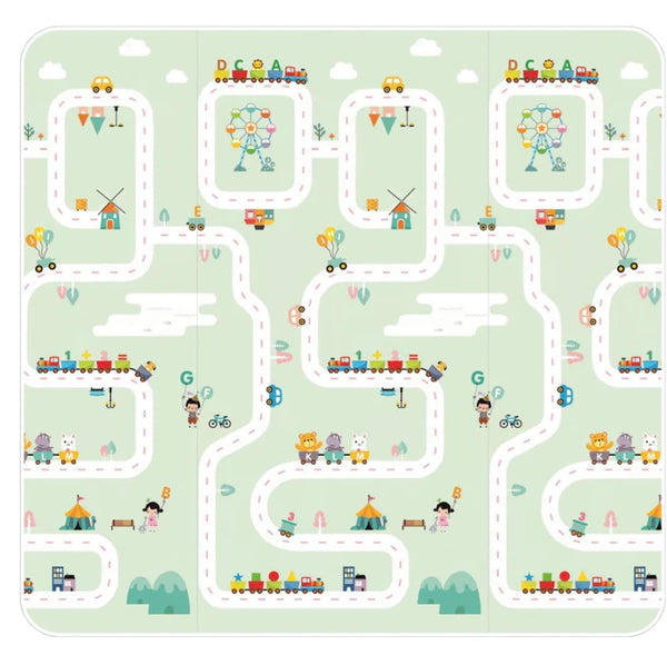 Playpen Bundle BUNDLE: Extra Large Playpen, Grey + PIRA Foldable & Reversible Extra Large Play Mat(200 x 180 cm)