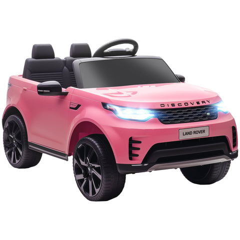 Electric Ride-On Toy Car for Kids, Land Rover License, with LED Headlights, Horn and Remote Control, 105x68.5x58 cm, Pink
