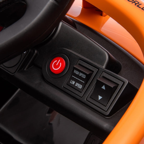 Mclaren Electric Ride-On Toy Car for Children 3-5 Years with McLaren License, Remote Control and Horn, 115x67x50 cm, Orange