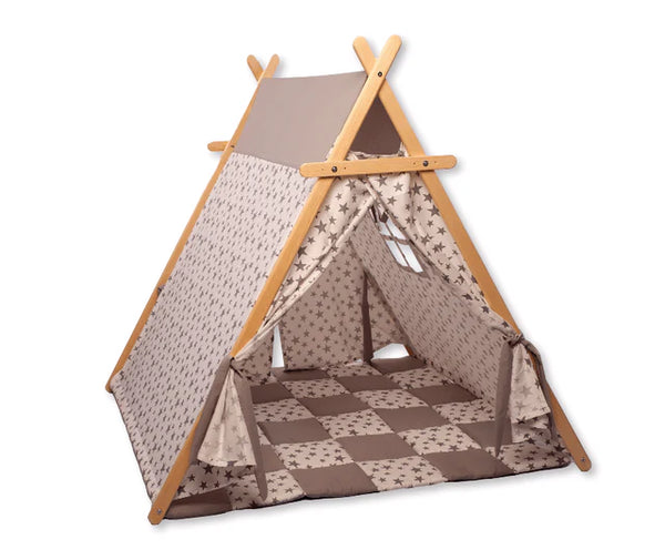 White Stars Play Tent and Play Mat