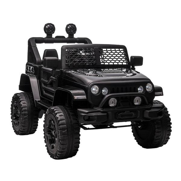 Electric Ride-On Car for Kids 3-6 Years 12V with Remote Control, Headlights and Horn, 100x64. 2x71 cm, Black