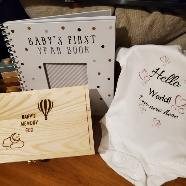 Baby Journal~ Bibs & Mushie (Laminated)