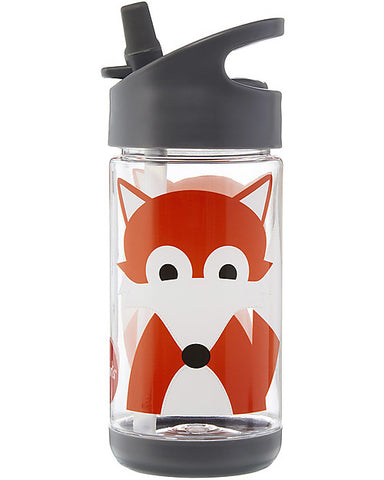 Bottle with Silicone Straw - Fox - 350 ml - BPA and phthalates free