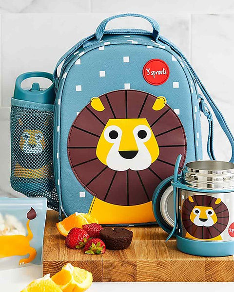 Thermal Lunch Bag with Shoulder Strap - Blue Lion