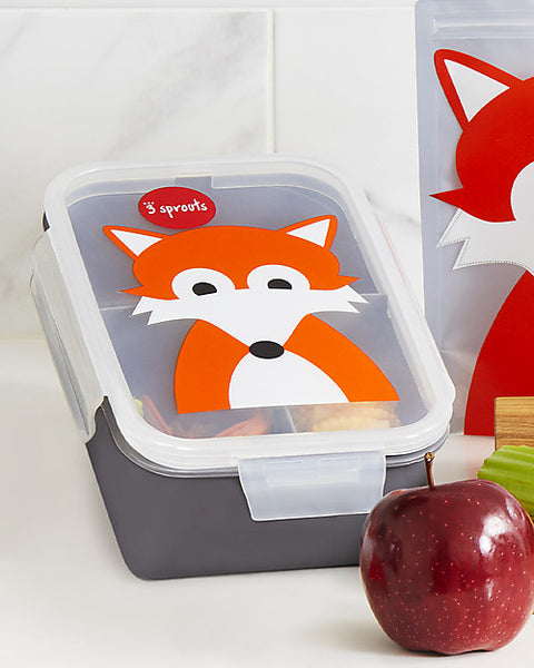 Bento Lunch Box, 3 Compartments - Gray Fox