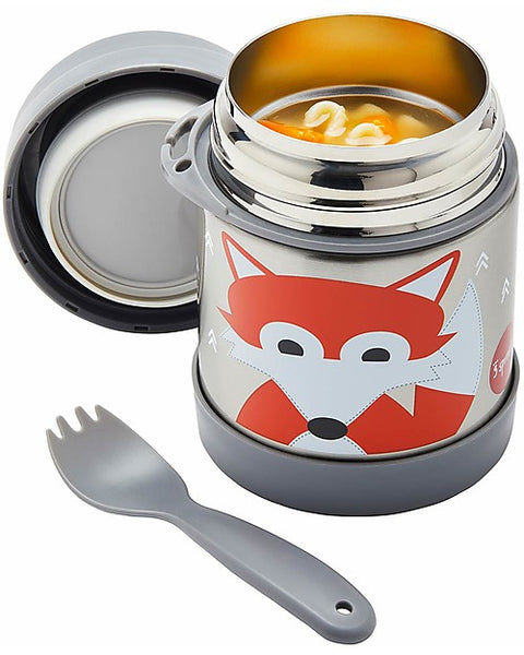 Stainless Steel Food Holder Thermos with Spoon-Fork, 350 ml - Fox