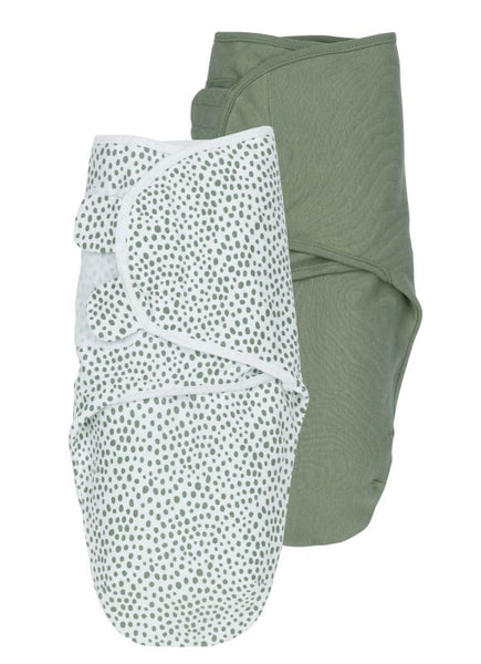 SWADDLEMEYCO 2-PACK CHEETAH/UNI - FOREST GREEN -4-6 MONTHS