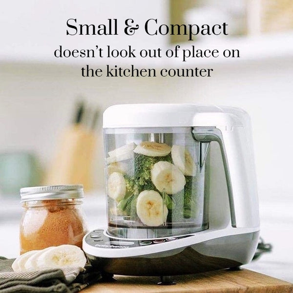 Baby Brezza One Step Food Maker Deluxe + FREE Reusable Pouches (3-Pack) & Weaning Guide