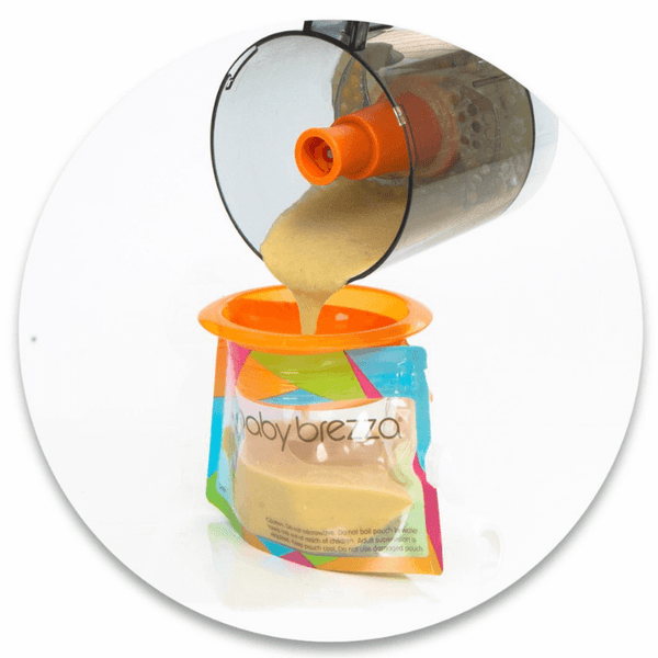 Baby Brezza One Step Food Maker Deluxe + FREE Reusable Pouches (3-Pack) & Weaning Guide