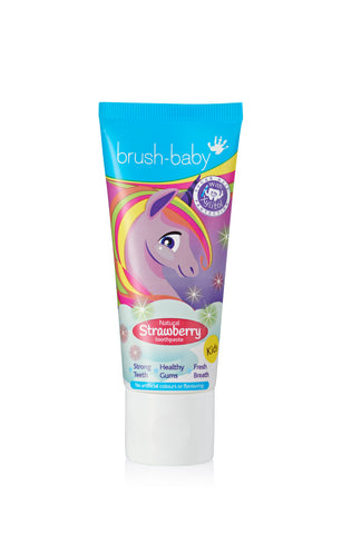 Brush-Baby Flossy Unicorn’s Strawberry Toothpaste for Kids (50ml)