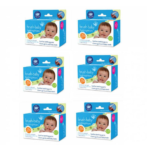 Brush-Baby Teething Wipes BUNDLE (20 x 6 packs, 120 wipes)