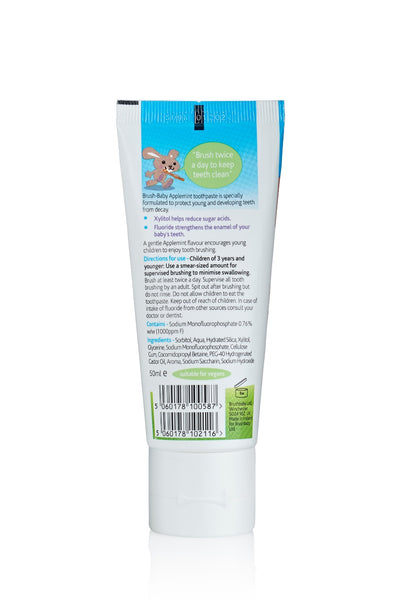 Brush-Baby Applemint Toothpaste for Toddlers (50ml)