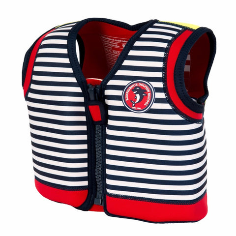 Konfidence Swim Jacket – The Original Buoyancy Swim Vest, Navy Stripe Hamptons