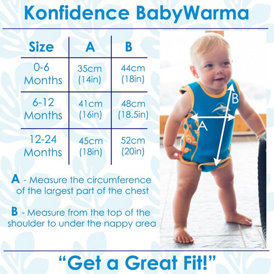 Konfidence Babywarma – Baby Wetsuit, Blue Clownfish