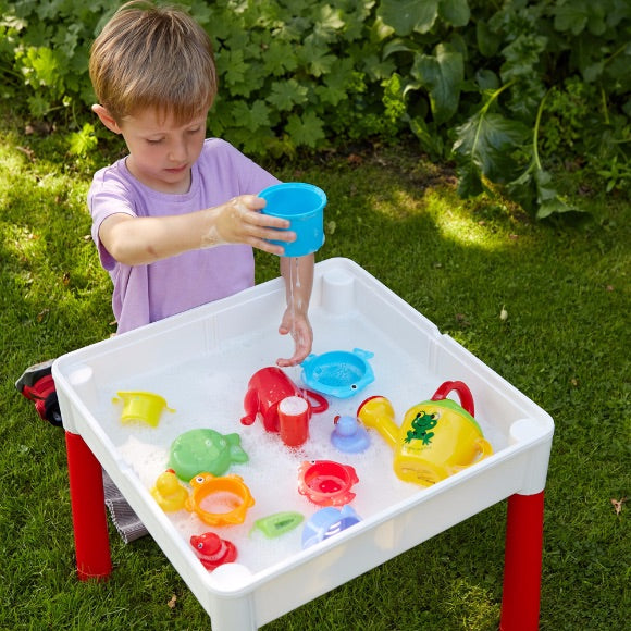 Liberty House 5 in 1 Multipurpose Activity Table & 2 Chairs Set, Red/Multi