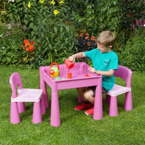 Liberty House 5 in 1 Multipurpose Activity Table & 2 Chairs Set – Pink