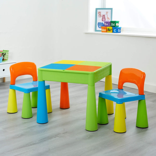Liberty House 5 in 1 Multipurpose Activity Table & 2 Chairs Set – Multicoloured