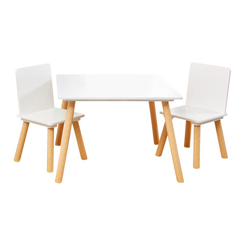 Liberty House Kids’ White and Pinewood Table and Chair Set