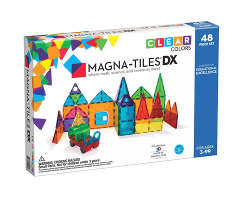 Magna-Tiles DX Clear Colors, 48 Piece Set
