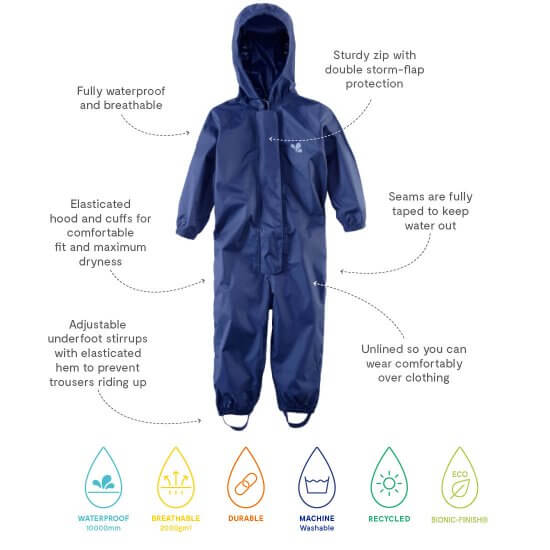 Muddy Puddles Originals Recycled Waterproof All-In-One Puddlesuit