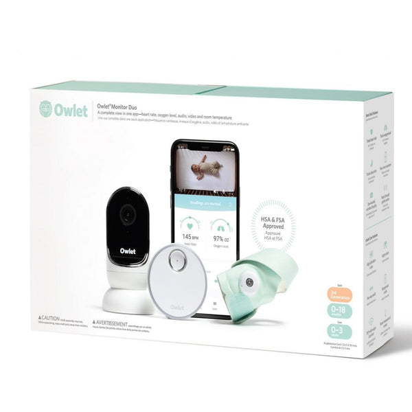 Owlet Monitor Duo: Smart Sock 3 & Cam Video Baby Monitor