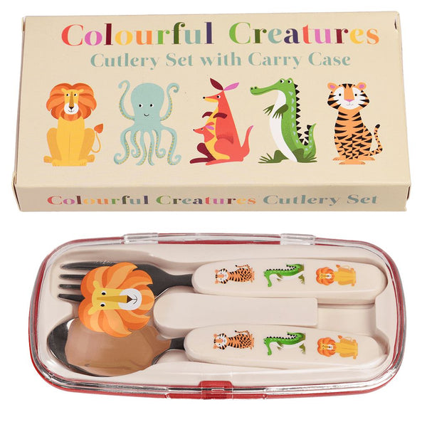 Rex London Cutlery Set, Colourful Creatures