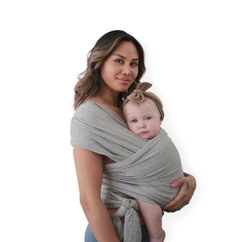 Mushie Baby Carrier Wrap Grey Melange