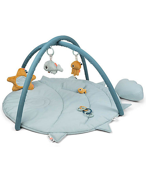 Activity Gym with Quilted Playmat - Blue