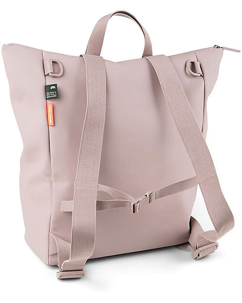 Changing Backpack with Foldable Changing Mat and Stroller Hooks, Pink - Made from recycled plastic bottles!