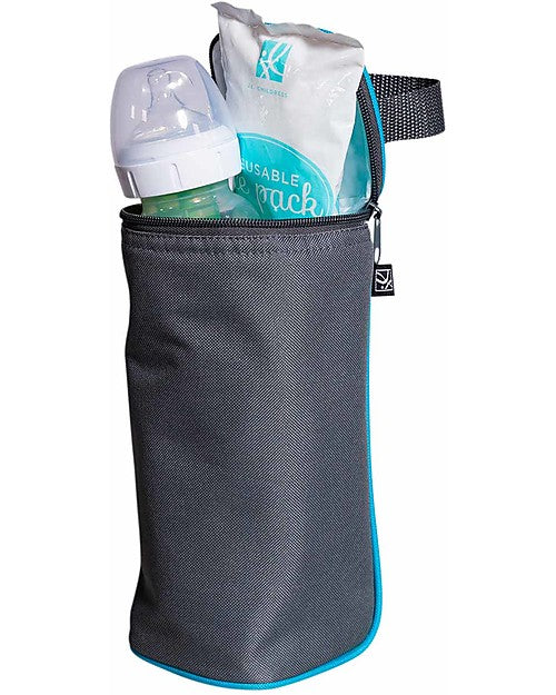 Thermal Food Carrier - Grey/Blue - Suitable for Any Type of Bottle or Baby Bottle