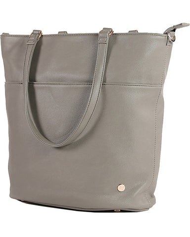 Citywalk Faux Leather Changing Bag - Light Gray- ONE LEFT IN STOCK