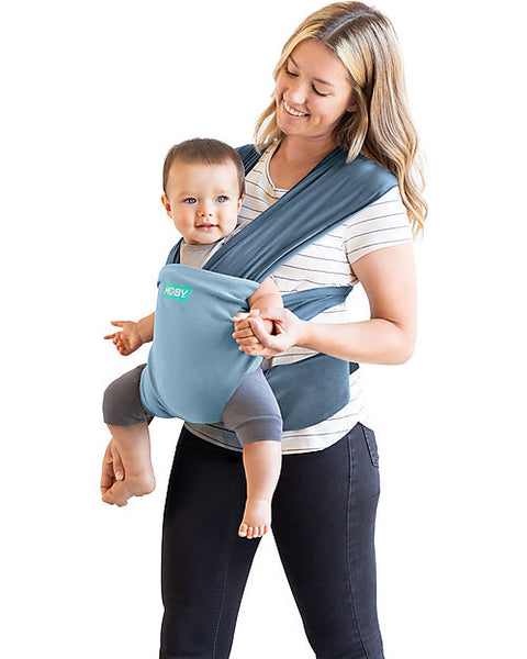 Easy Baby Carrier in pure cotton - Very easy to wear - sea spray  Blue