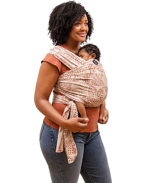 Moby Wrap Evolution Baby Carrier - Very soft and easy to wear - Woodgrain