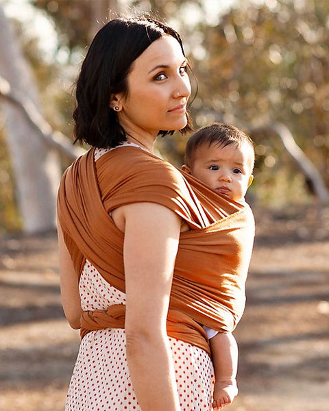 Moby Wrap Evolution Baby Carrier - Very soft and easy to wear - Caramel