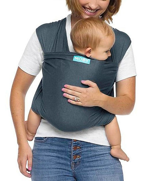 Moby Wrap Evolution Baby Carrier Very soft and easy to wear Denim Mama's Nest