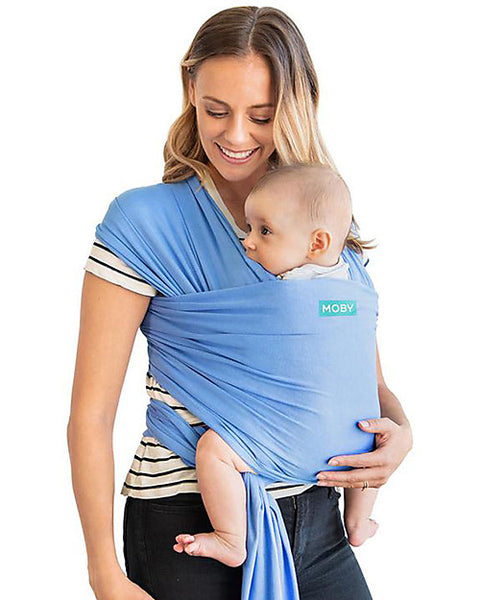 Moby Wrap Evolution Baby Carrier - Very soft and easy to wear - Cornflower