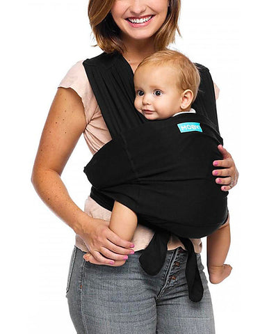 Moby Wrap Pure Cotton Hybrid Fit Baby Carrier - Wears it like a t-shirt! - Black