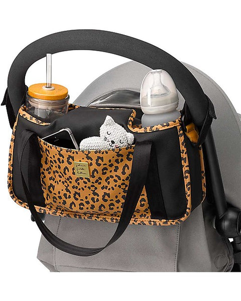 Eco-leather Stroller Tray - Leopard - Fits all Strollers!