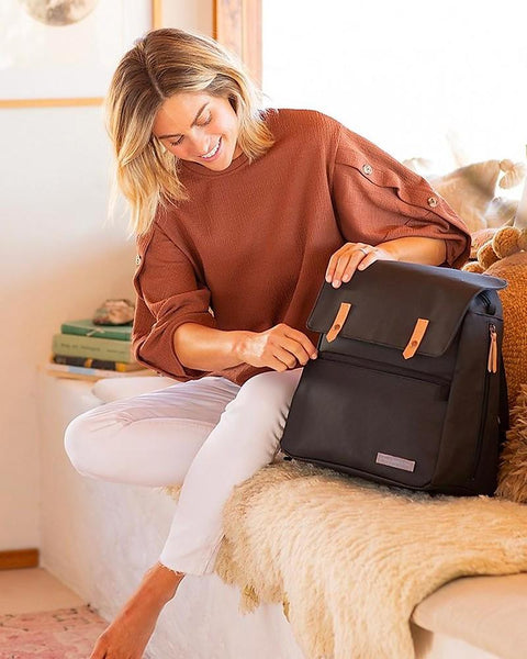 Meta Backpack - Changing Bag- Mum Bag with Changing Pad Matt Black